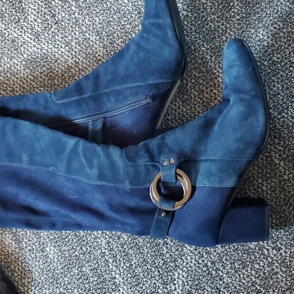 PRICE DROP🩵Karl Langerfield BLUE SUEDE boots